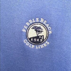 Blue Men’s Pebble Beach  Polo Classic Blue Polo Shirt Sz. L
